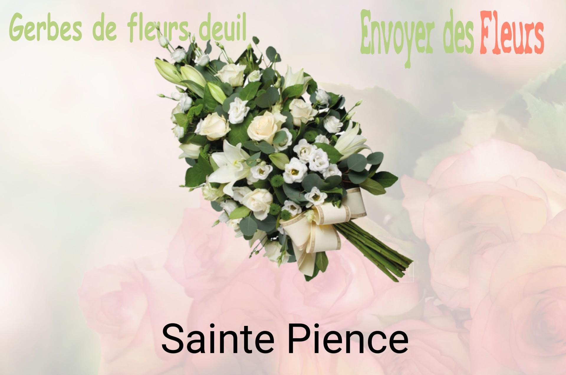 Gerbe de fleurs de deuil livrée à Sainte-Pience